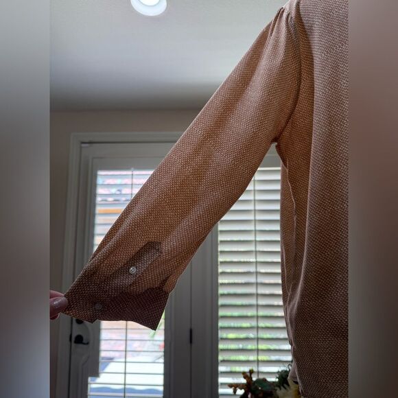 Joie Silk Tunic Blouse Womens L V-Neck Long Sleeve Office Workwear Minimalist - Picture 5 of 11